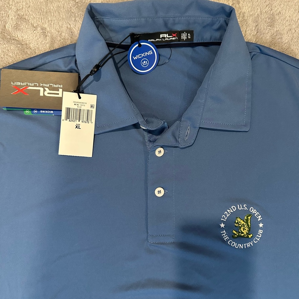 122nd US Open Shirt Polo Mens XL Golf The Country Club RLX Ralph Lauren NWT